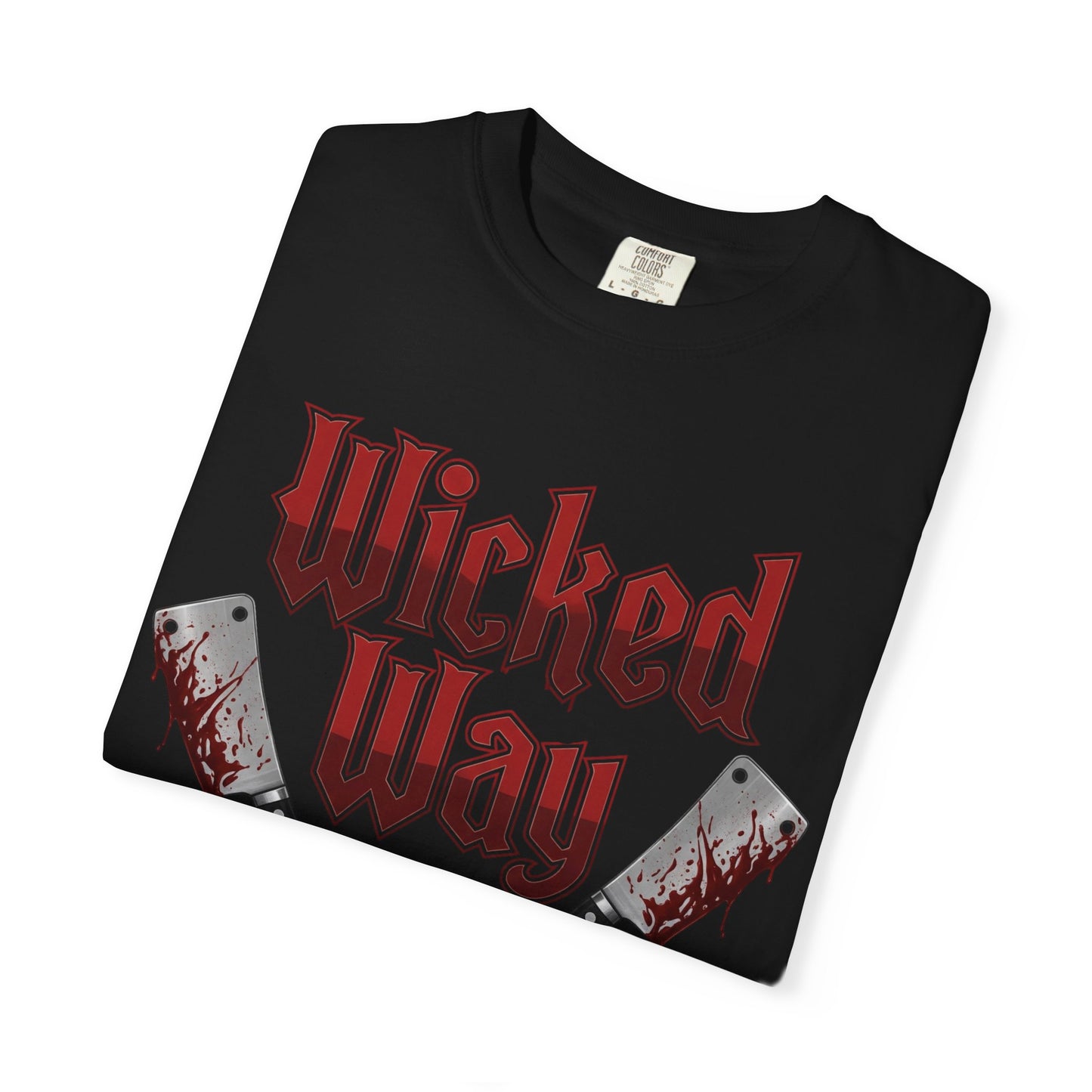 "Wicked Way" Double Butcher Knives Alt. Version Graphic T-Shirt