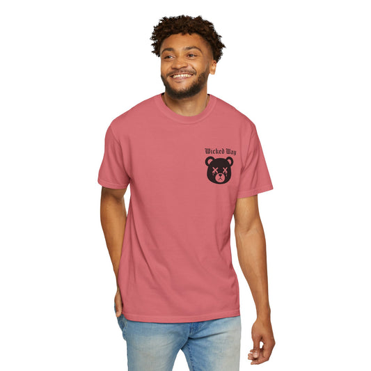 "Wicked Way" Dead Bear Head Pocket Logo Graphic T-Shirt (Multi Color Options)