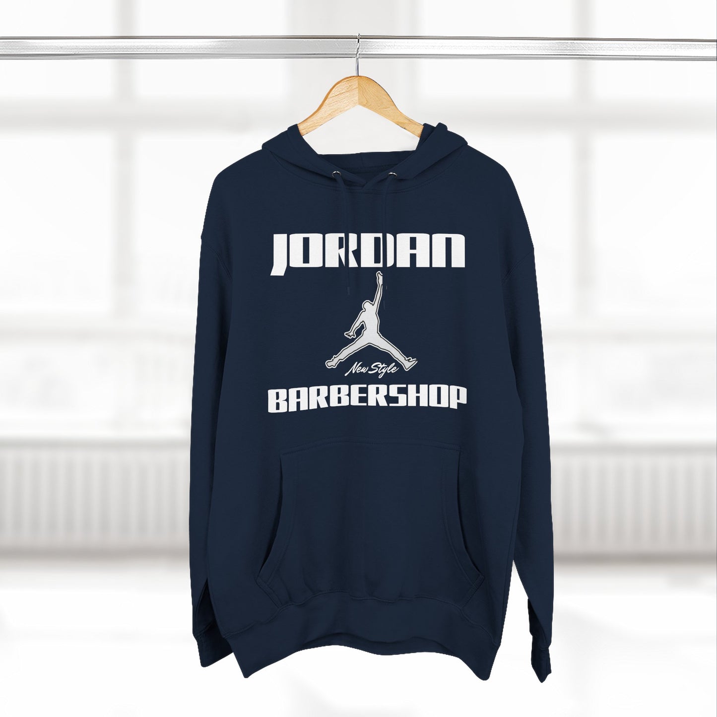 Jordan New Style Barbershop Fleece Hoodie (New White Font)