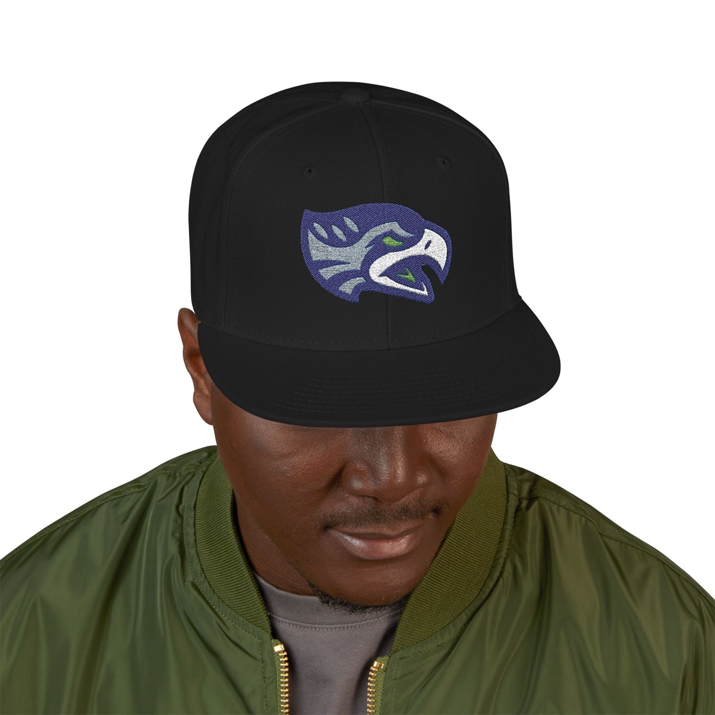 Loco Fits "NFL Seattle Seahawks Tribal Concept Logo" Snapback (Embroidery)