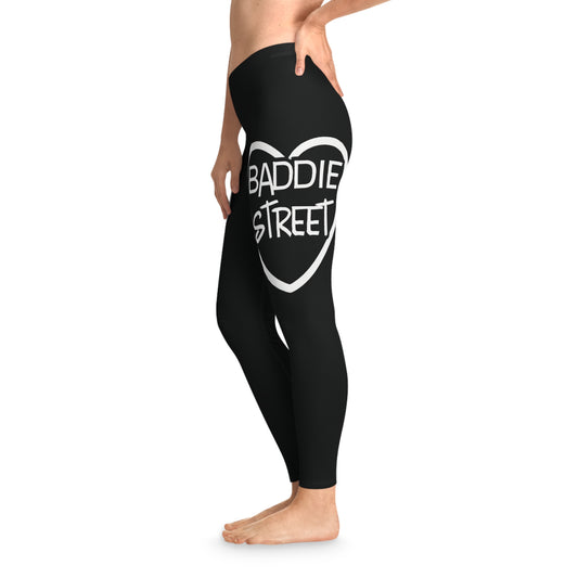 "Baddie Street" Full Heart V1 Stretchy Leggings Active Fitness Wear