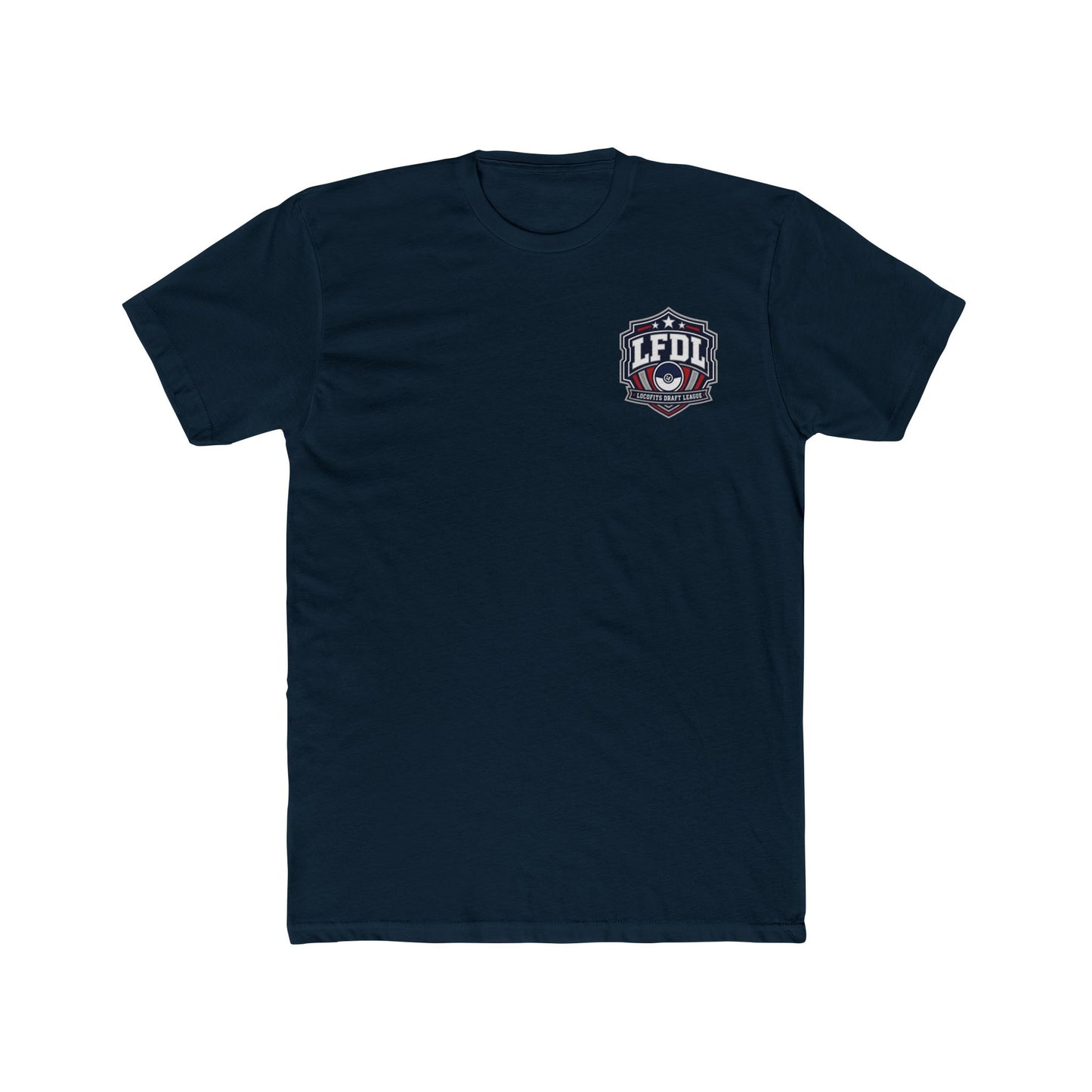LocoFits Draft League Dallas Pocket Logo Cotton Crew Tee