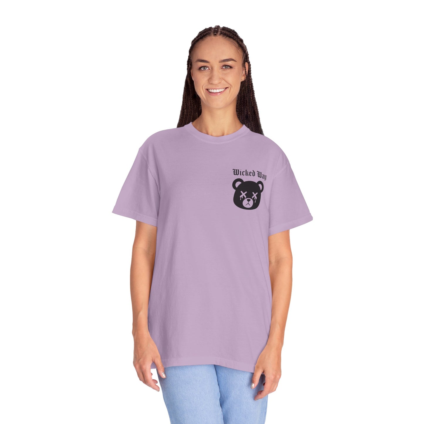 "Wicked Way" Dead Bear Head Pocket Logo Graphic T-Shirt (Multi Color Options)