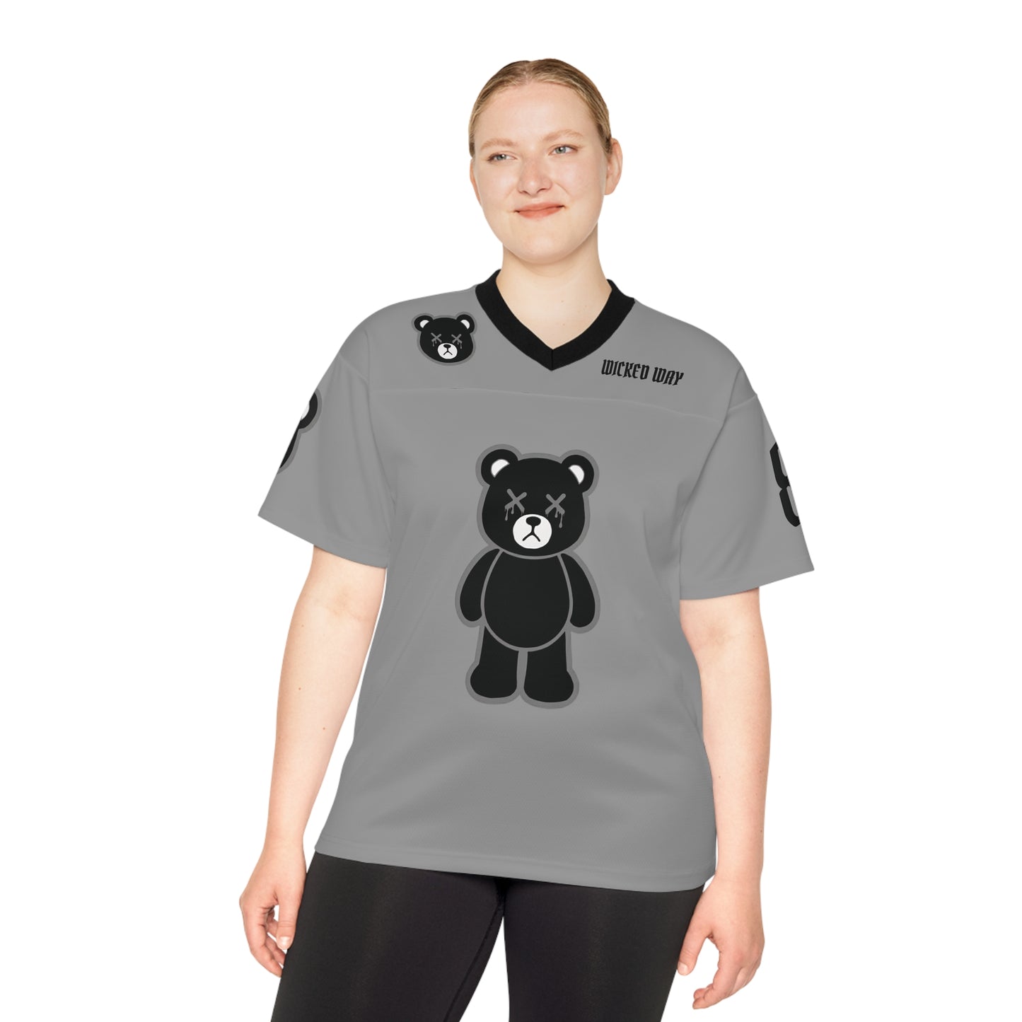 "Wicked Way" #89 Bowers Deady Bears Dark Grey Football Jersey