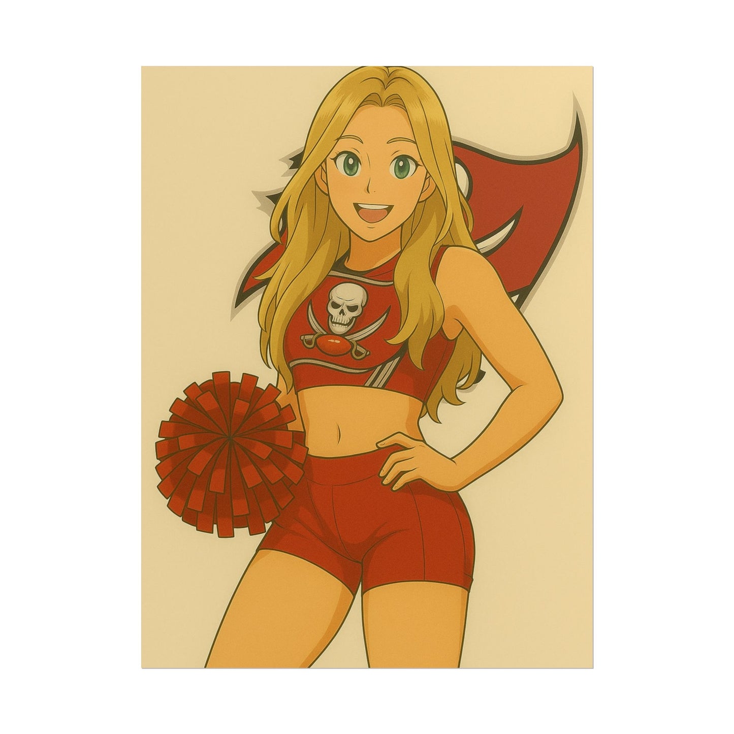 Loco Fits Anime Girls 'Buccaneers Cheerleader 1' Poster