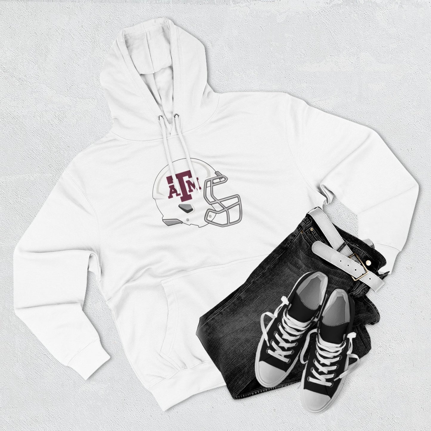 'Texas A&M Helmet' Three-Panel Fleece Hoodie