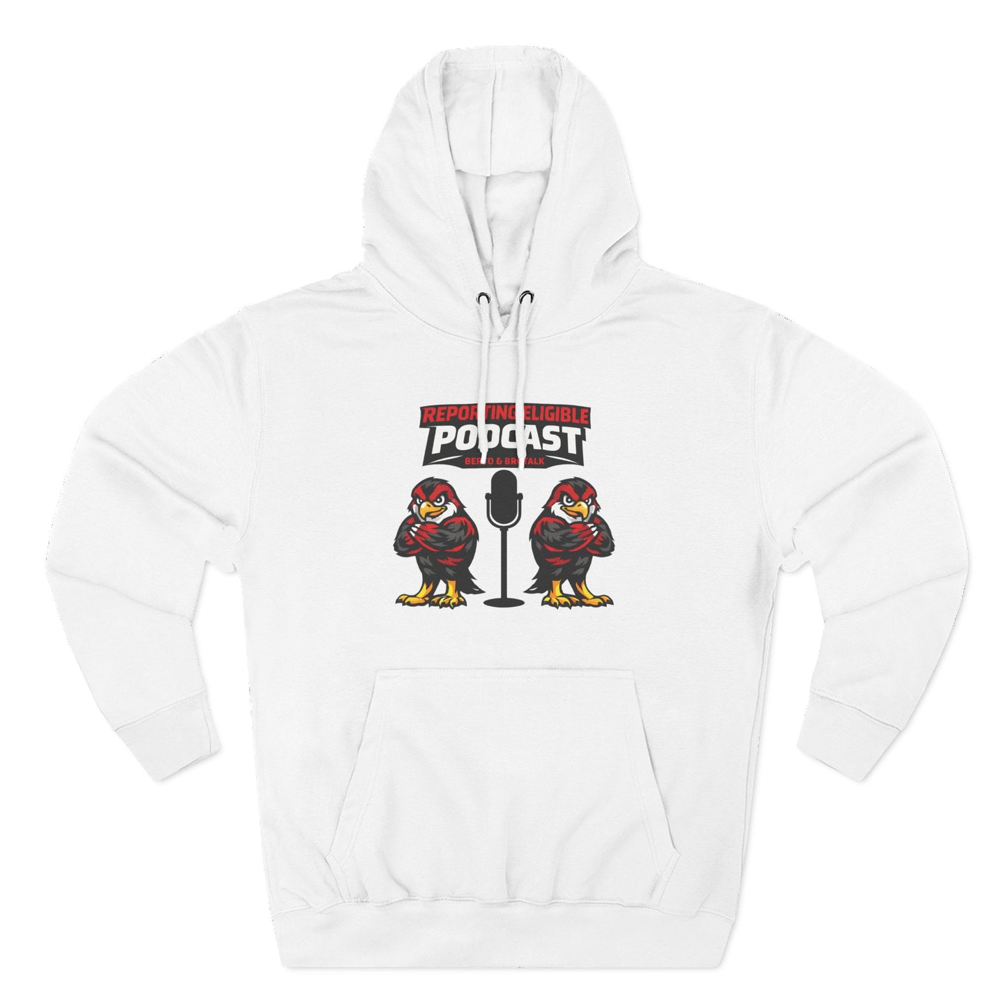 Loco Fits "Reporting Eligible Podcast W/ Berto & Brotalk" Three-Panel Fleece Hoodie