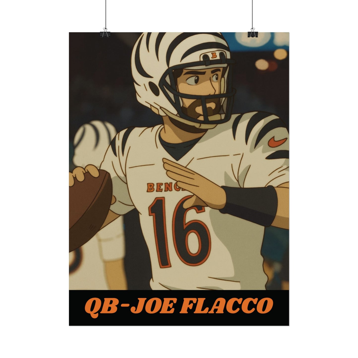 Loco Fits Anime Football 'Joe Flacco' Poster