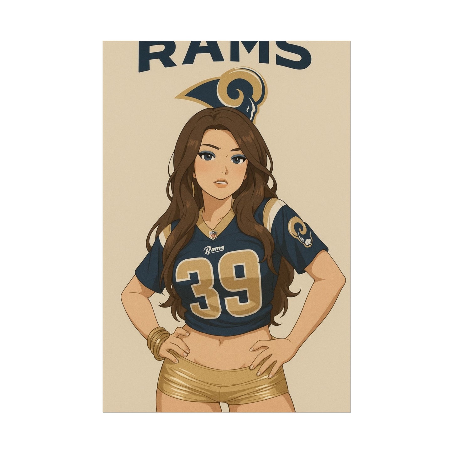 Loco Fits Anime Girls 'Rams Girl 1' Poster