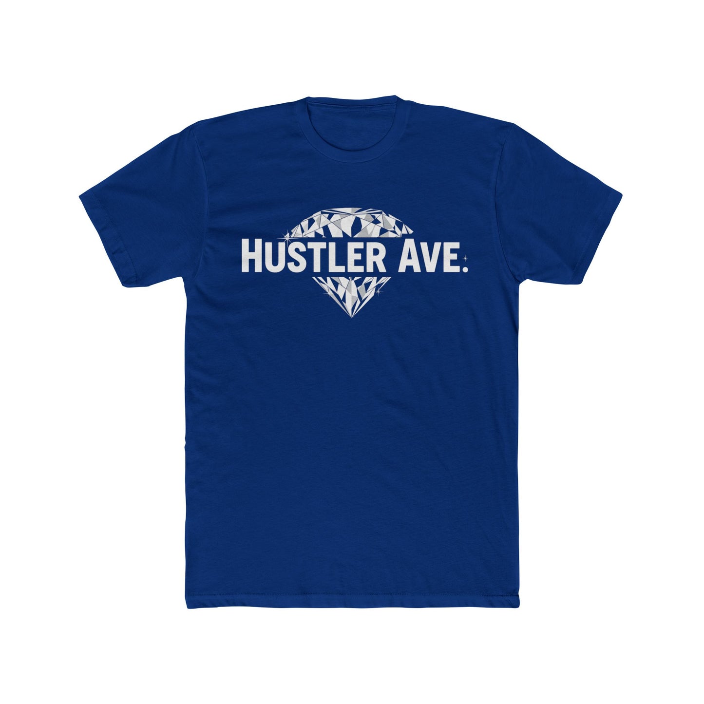 "Hustler Ave" Diamond Status Cotton Crew Tee
