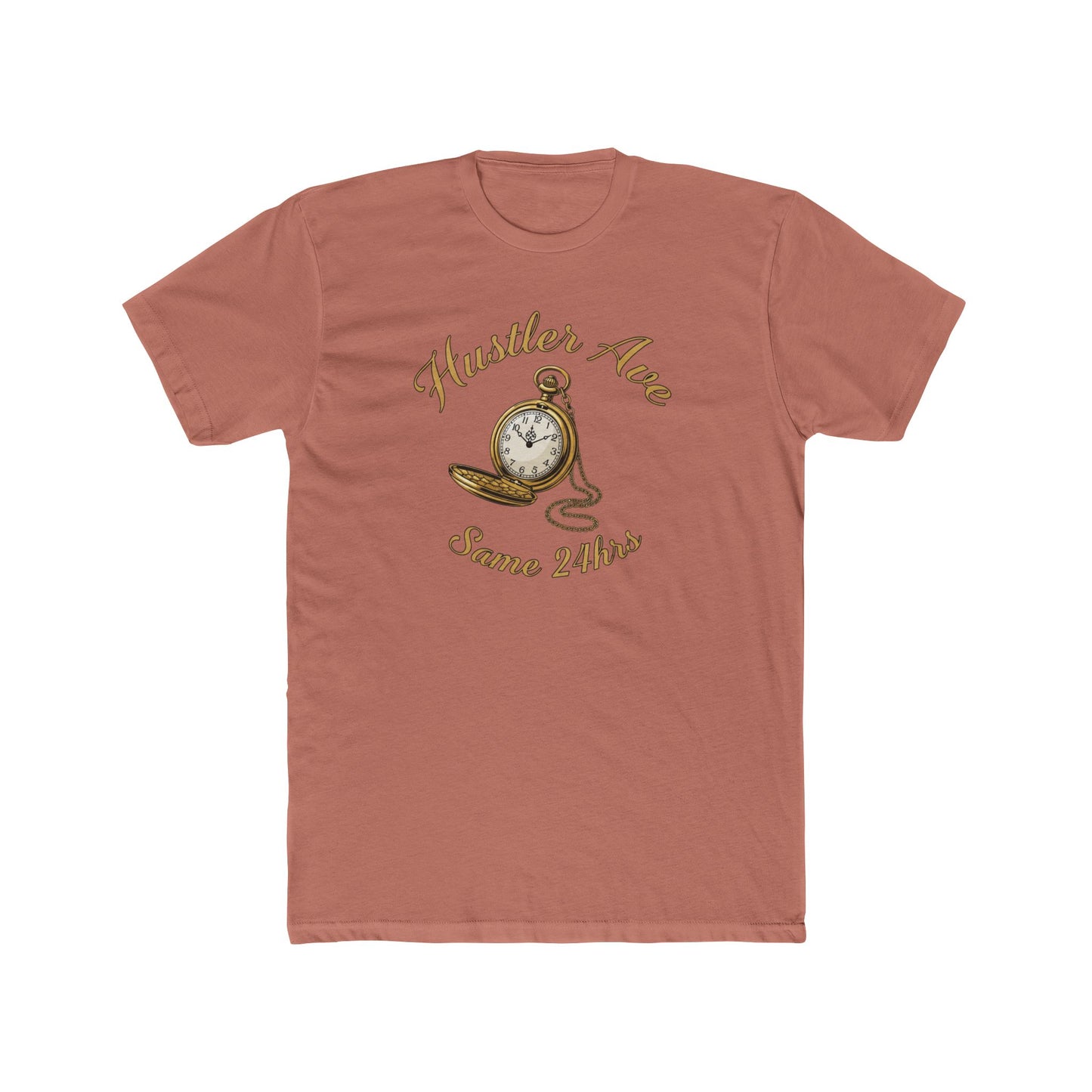 "Hustler Ave" Hustler's Time Graphic Cotton Crew Tee