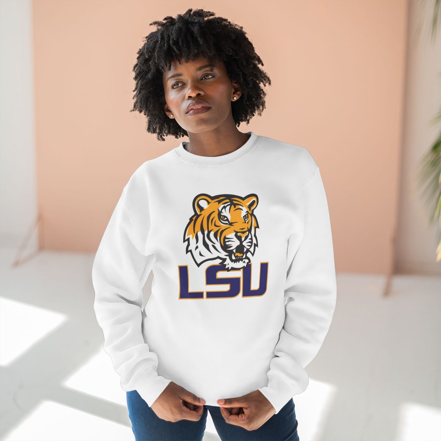 'LSU Tigers Head' Cotton Crewneck Sweatshirt