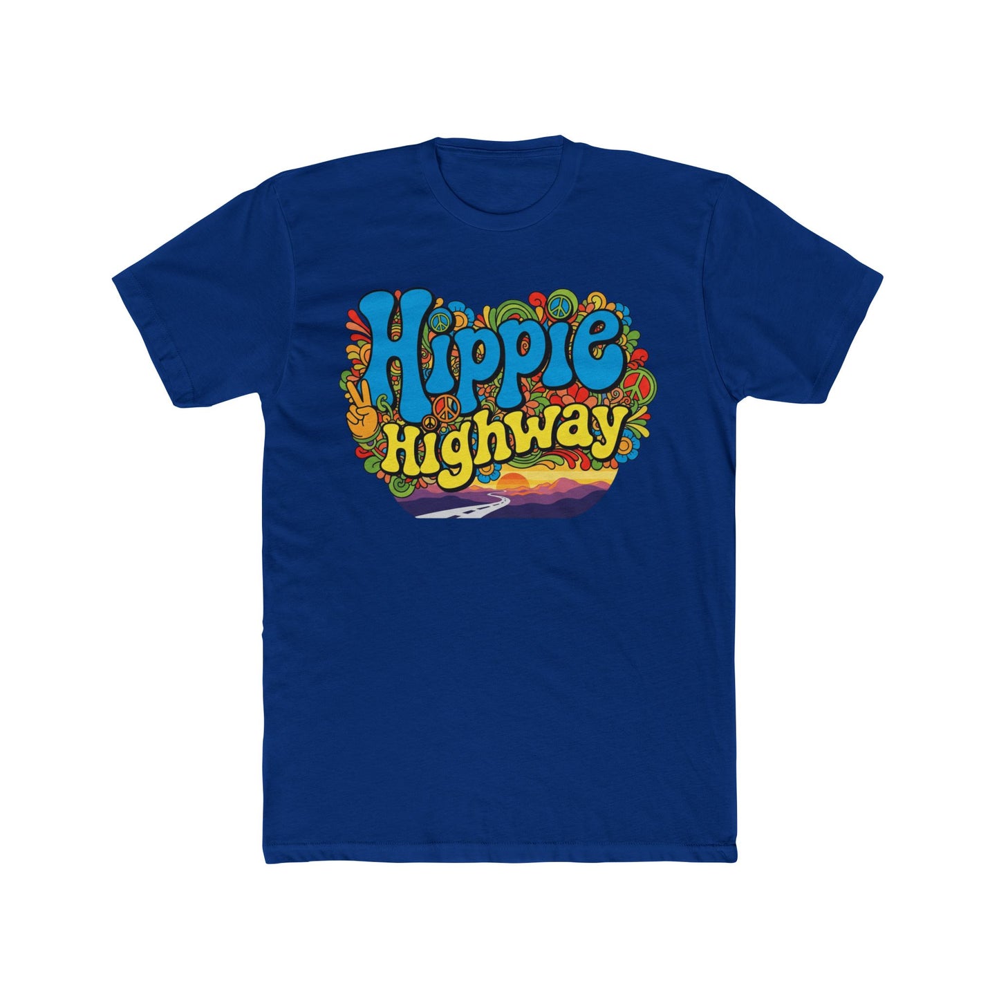 "Hippie Highway" Open Mind Open Road Cotton Crew Tee