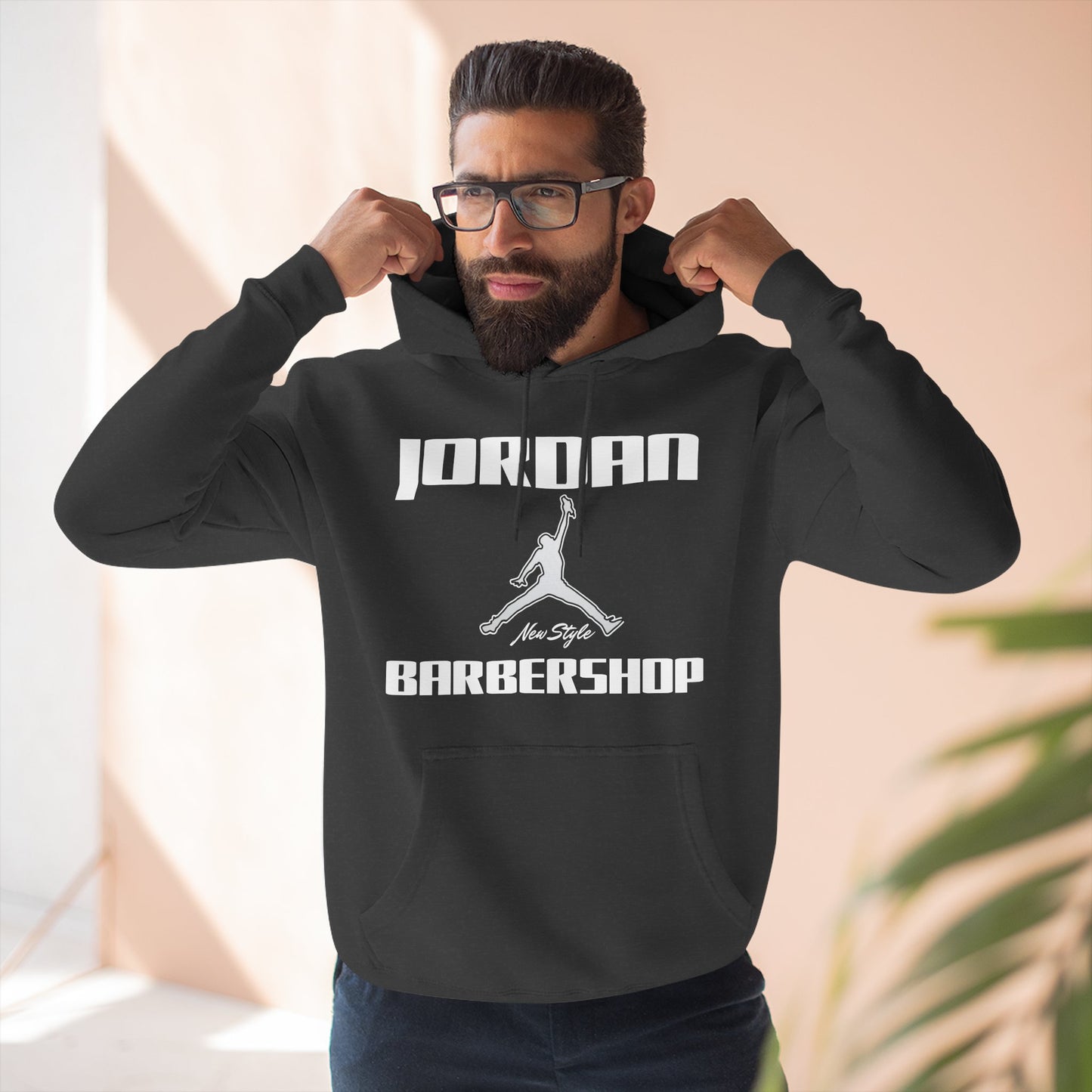 Jordan New Style Barbershop Fleece Hoodie (New White Font)