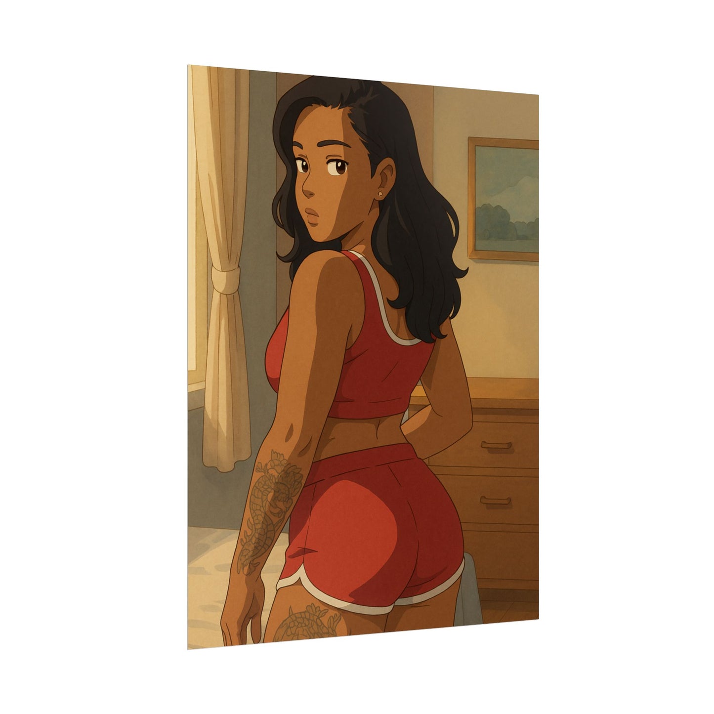 Loco Fits Anime Girls 'Brown Sugar Baddie' Poster