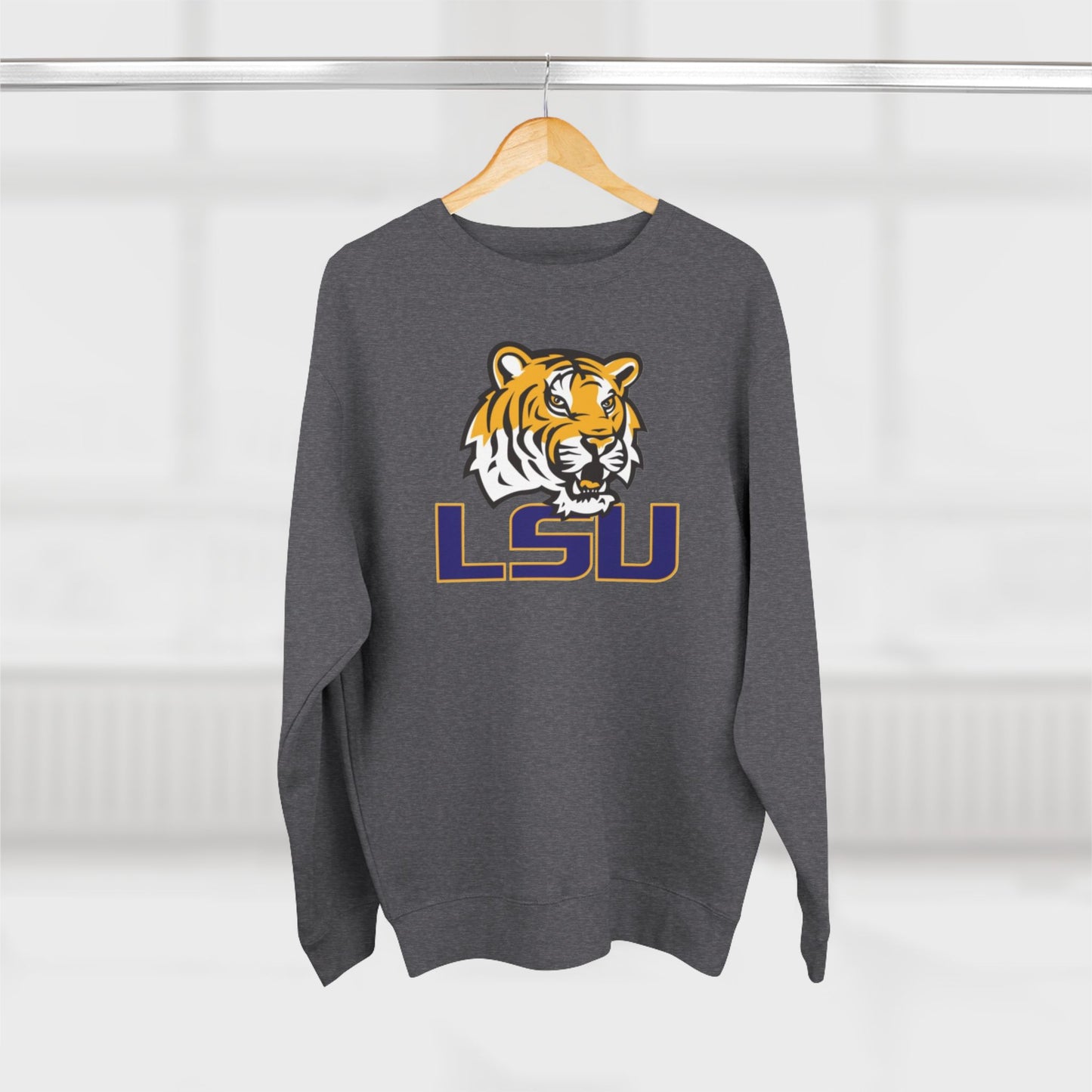 'LSU Tigers Head' Cotton Crewneck Sweatshirt