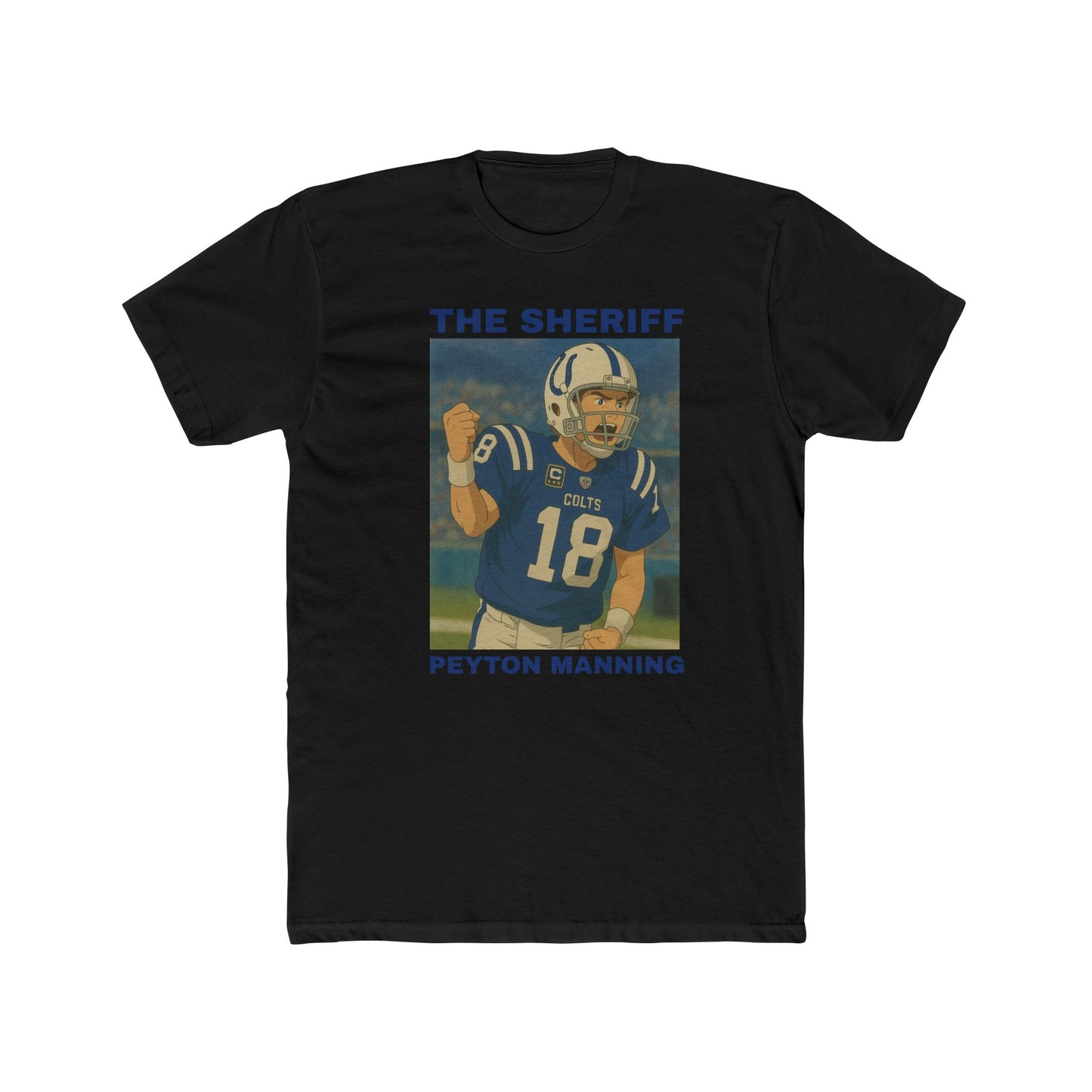 Anime Football 'The Sheriff Peyton Manning' Cotton Crew Tee