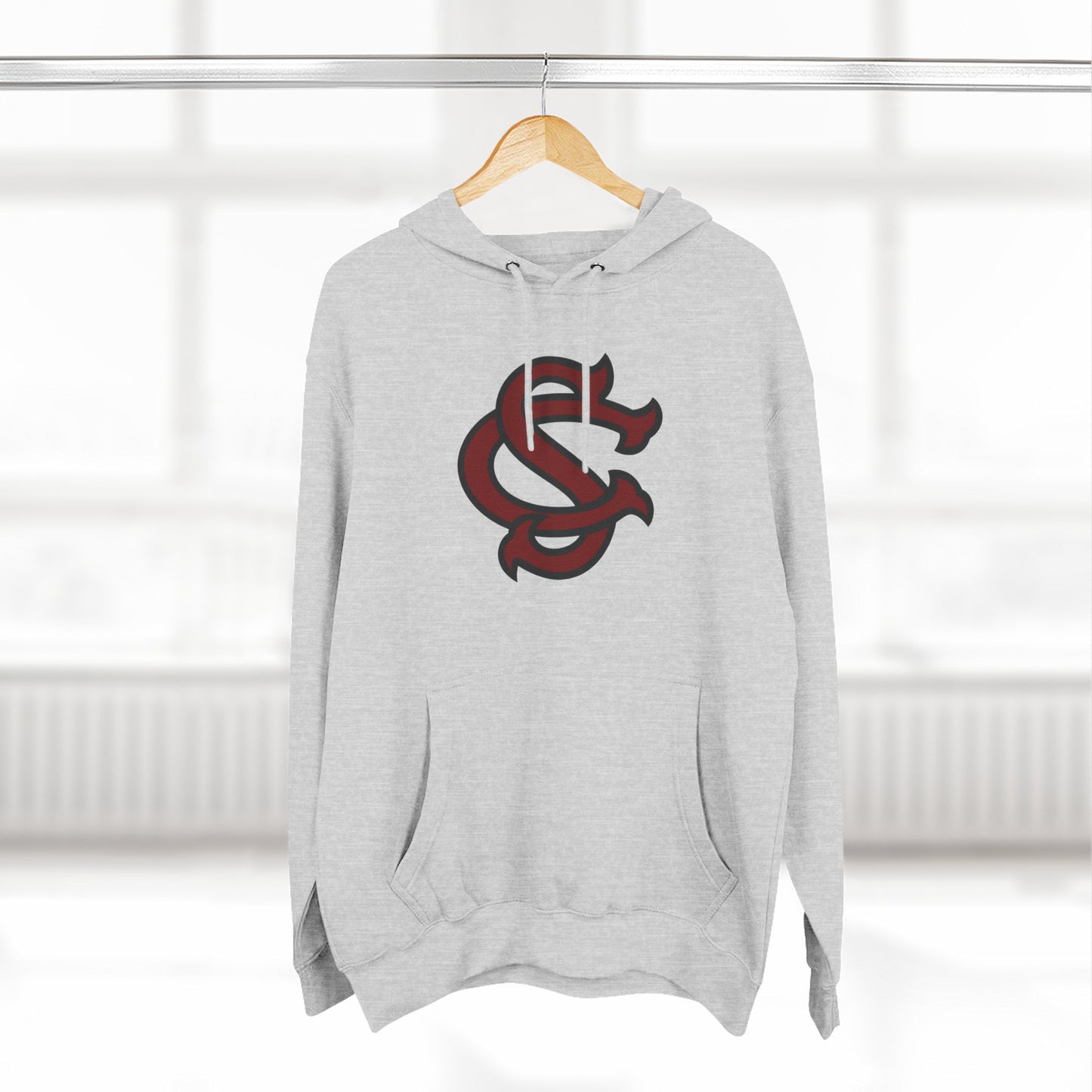 'South Carolina SC' Three-Panel Fleece Hoodie