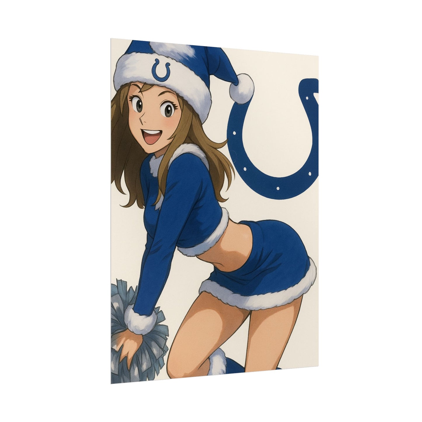 Loco Fits Anime Girls 'Colts Cheerleader Christmas' Poster