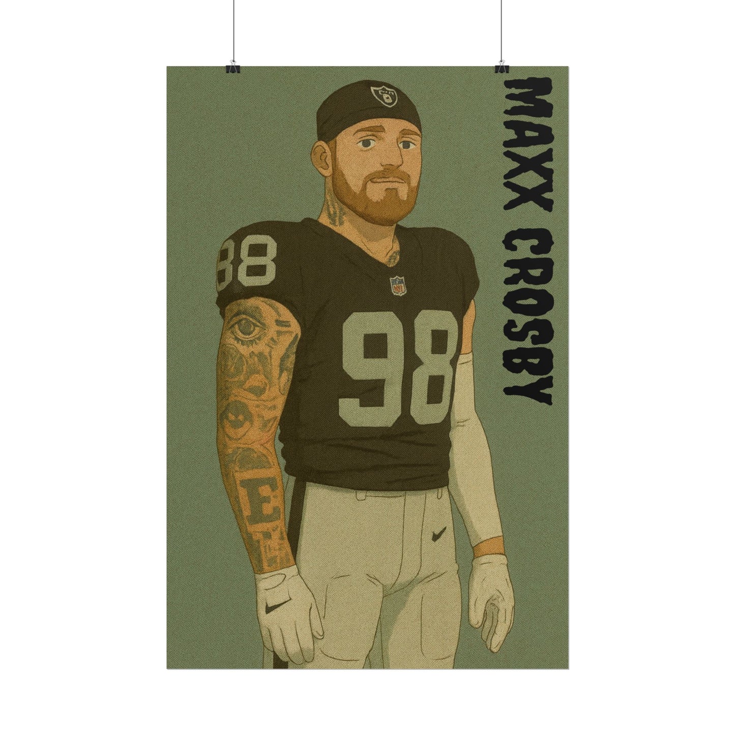 Loco Fits Anime Football 'Maxx Crosby' Poster