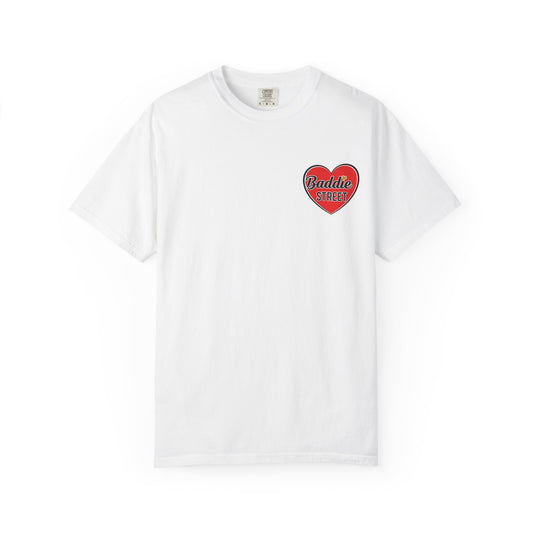 "Baddie Street" Red Heart Pocket Logo T-Shirt