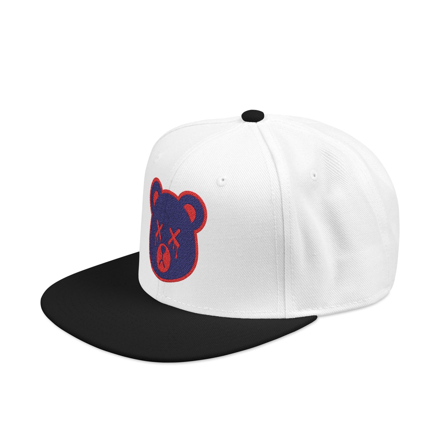 "Wicked Way" Deady Bear Head Blue & Red Snapback