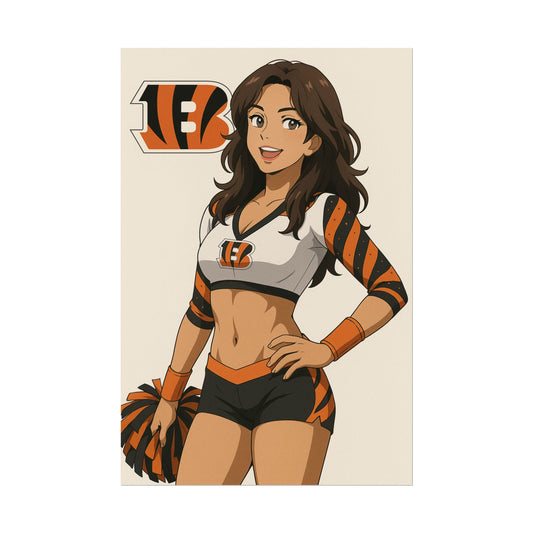 Loco Fits Anime Girls 'Bengals Cheerleader 1' Poster