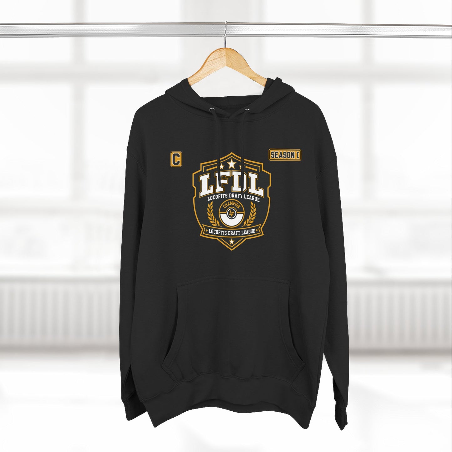 LocoFits Draft League Season I Champion Three-Panel Fleece Hoodie
