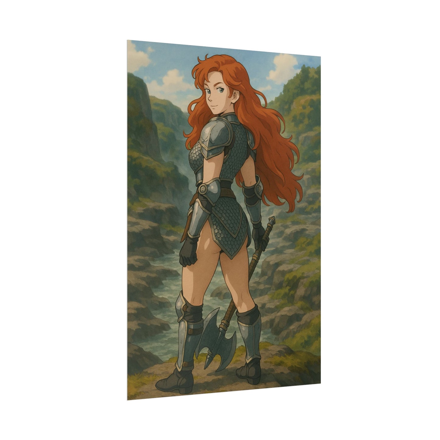 Loco Fits Anime Girls 'Firey Warrior' Poster