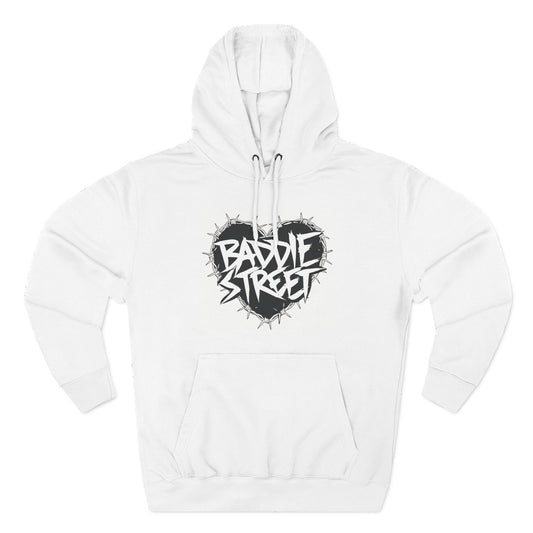 "Baddie Street" Barbed Wire Heart Fleece Hoodie