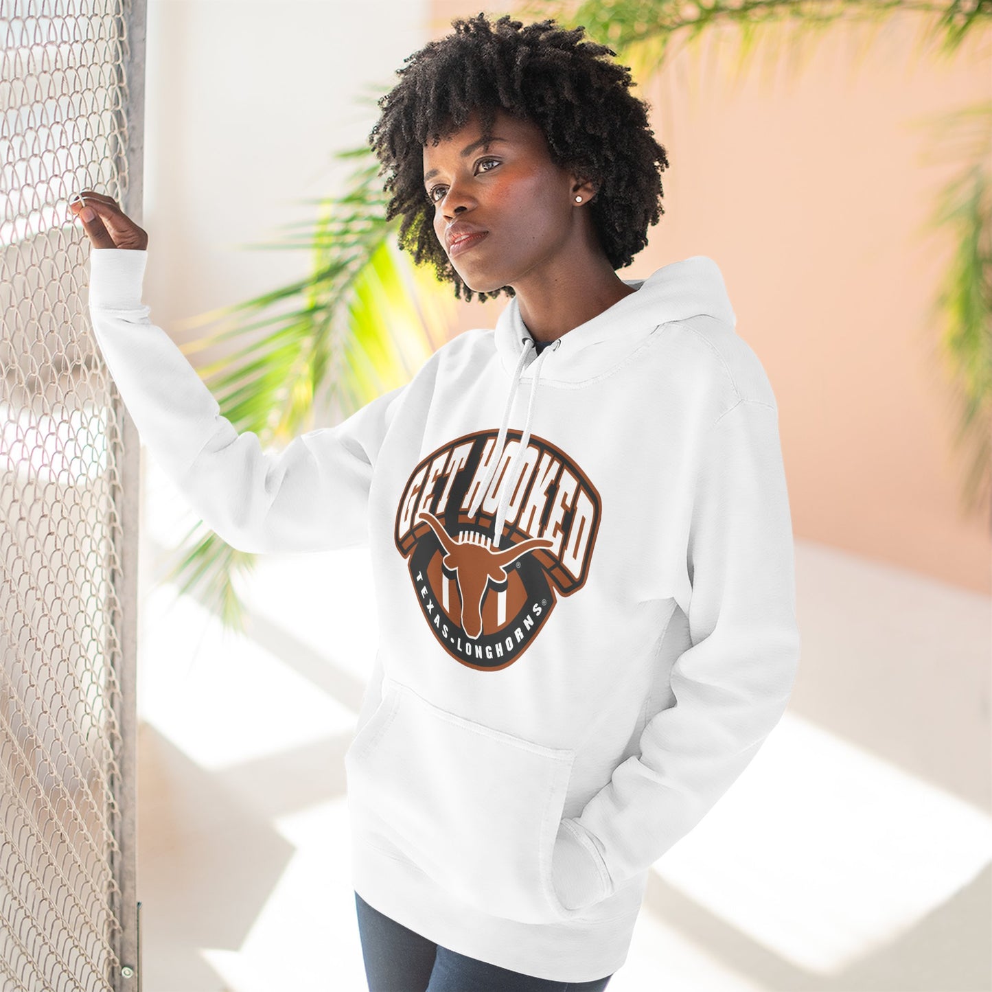 'Texas Longhorn Football, Get Hooked' Three-Panel Fleece Hoodie