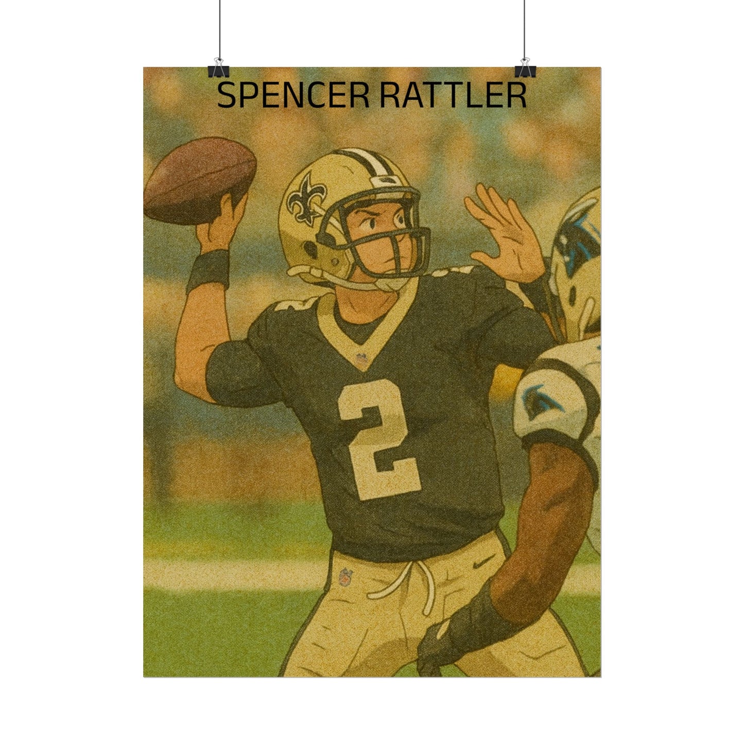 Loco Fits Anime Football 'Spencer Rattler' Poster