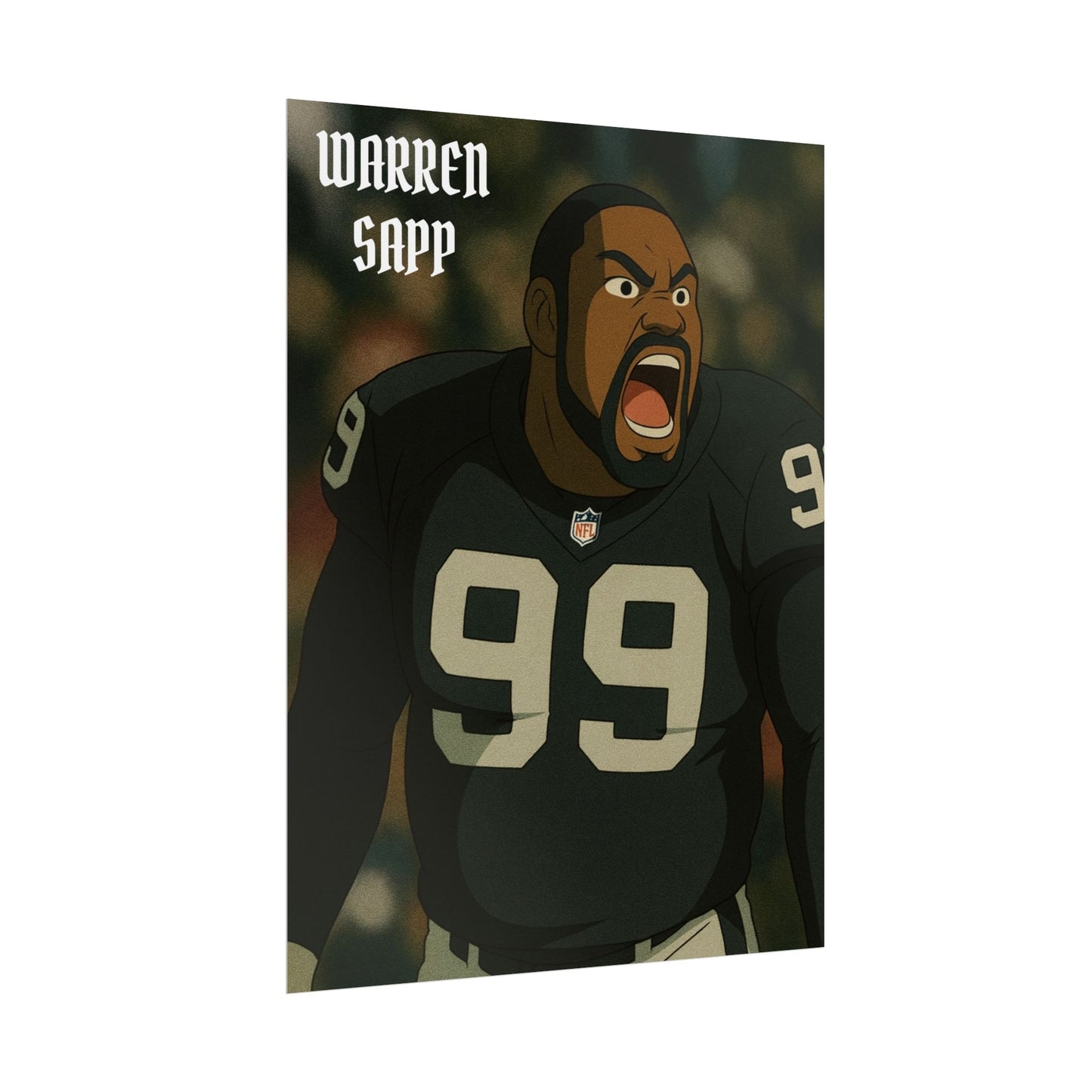 Loco Fits Anime Football 'Warren Sapp' Poster