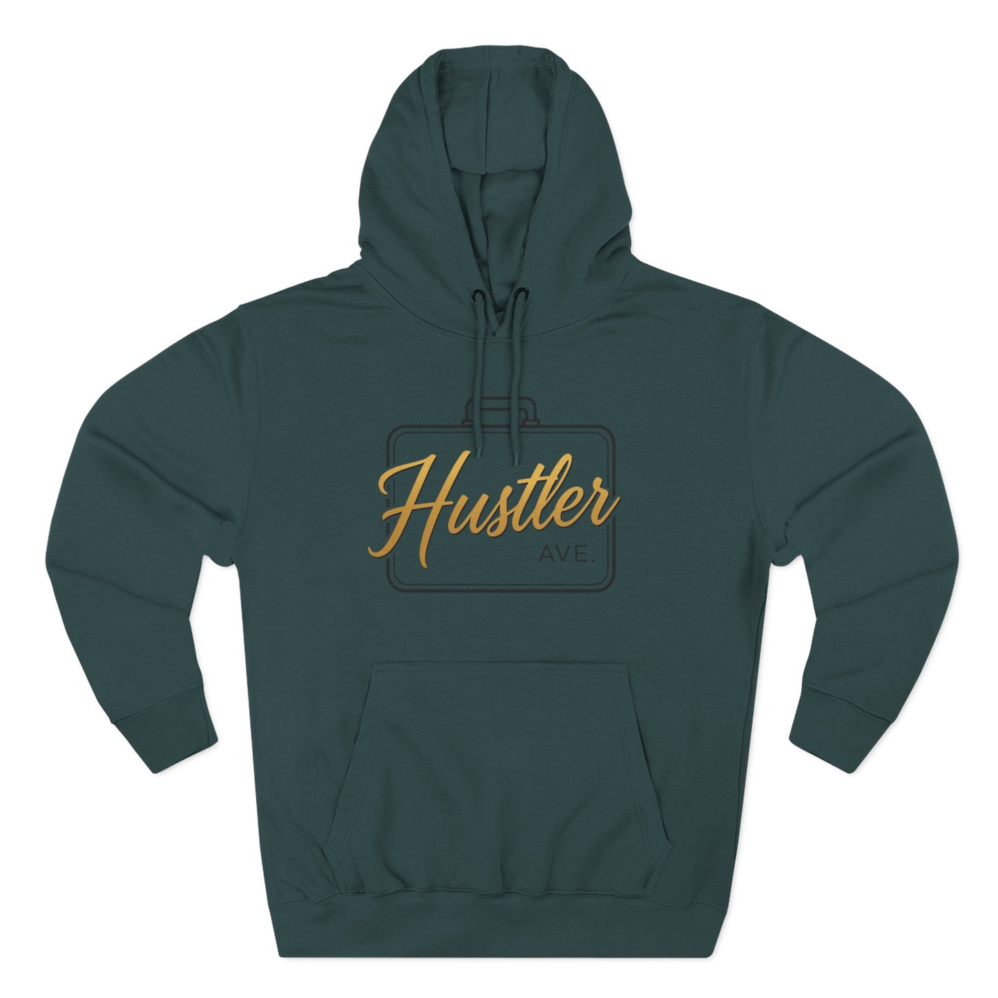 "Hustler Ave" All Business Gold Breifcase Hoodie