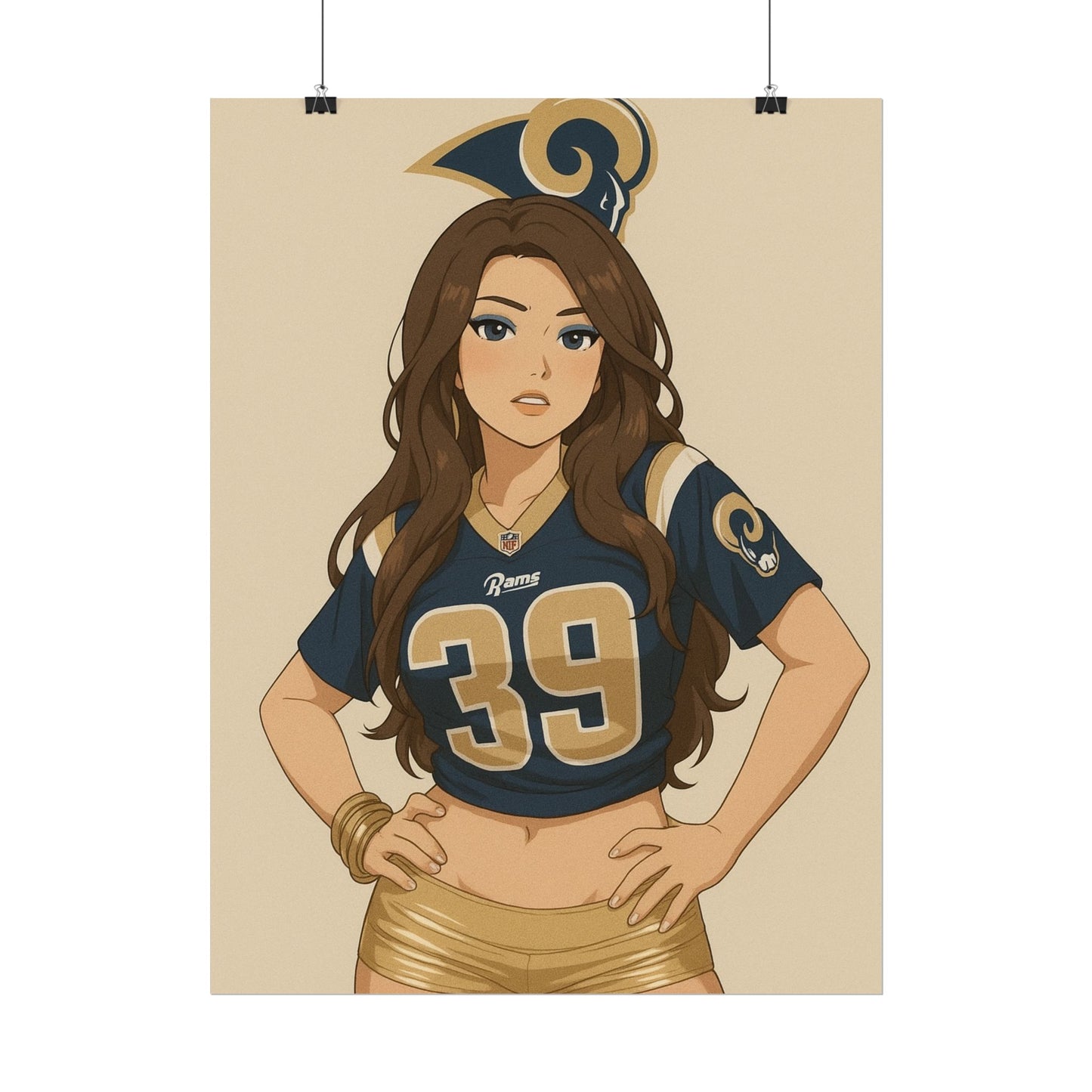 Loco Fits Anime Girls 'Rams Girl 1' Poster