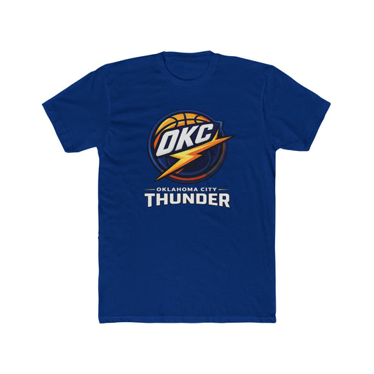 Loco Fits New "NBA Oklahoma City Thunder Basketball Concept Logo" Cotton Crew Tee