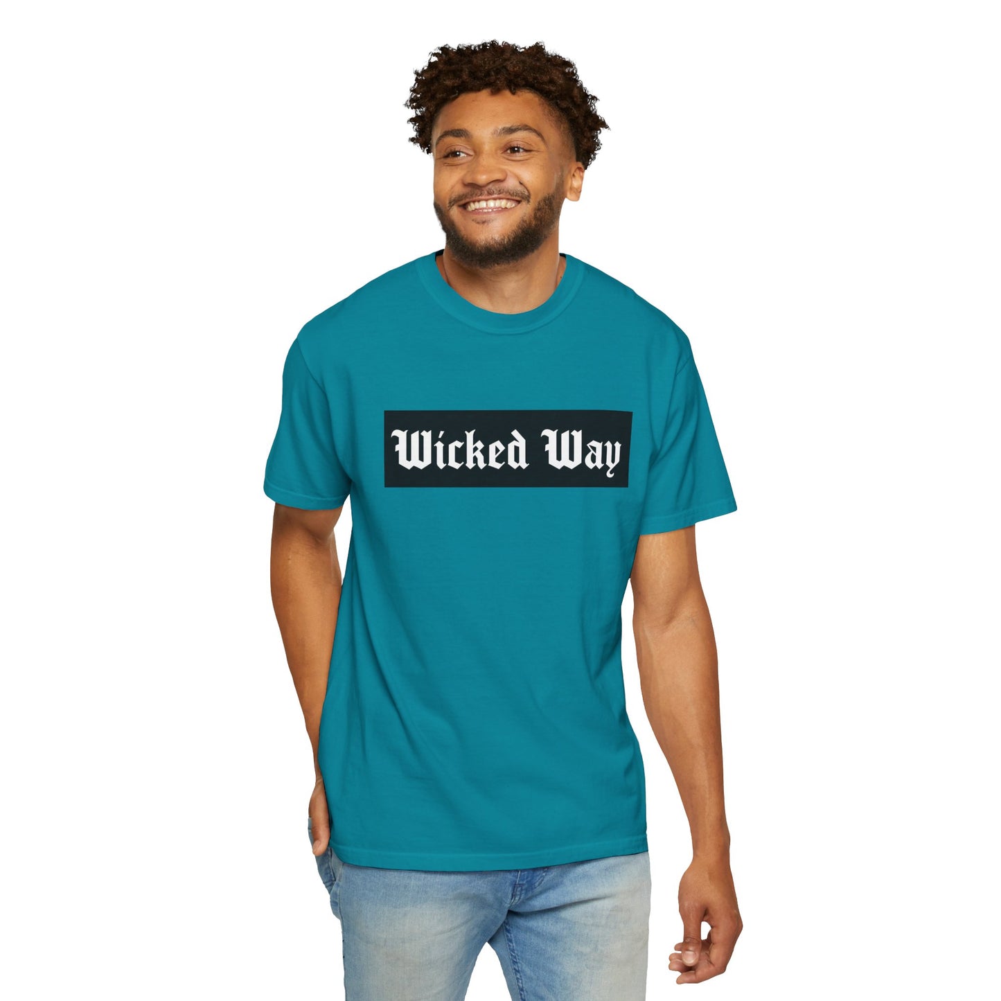 "Wicked Way" Block Gothic Lettering T-shirt