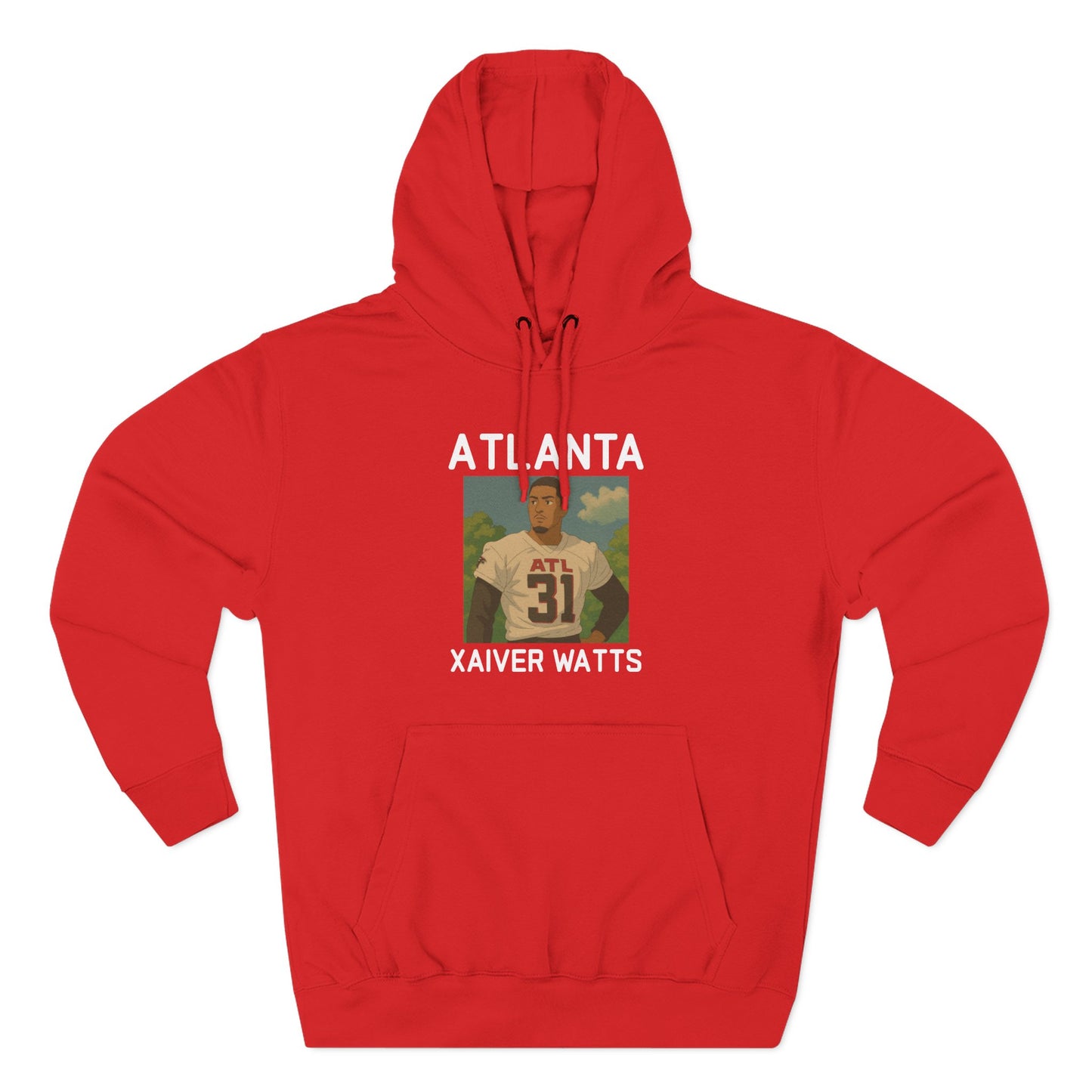 Anime Football 'Atlanta Xaiver Watts' Three-Panel Fleece Hoodie