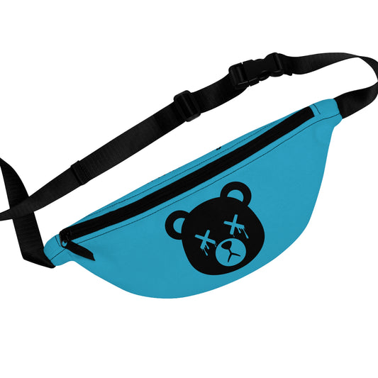 Teal  "Wicked Way" Dead Bear Head Fanny Pack