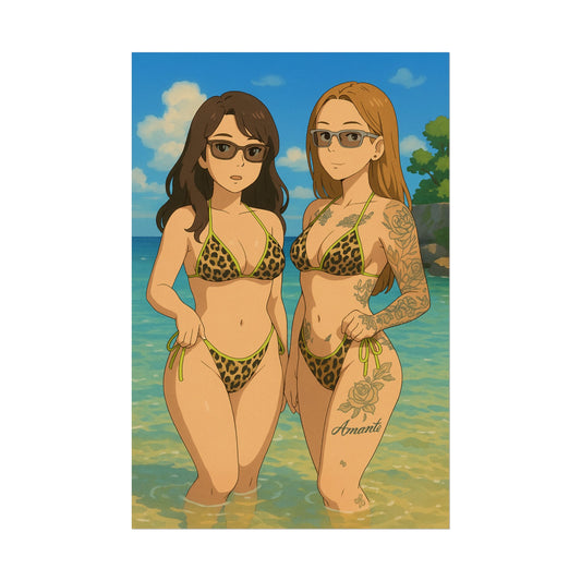 Loco Fits Anime Girls 'Beach Babes' Poster