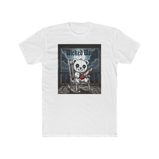 "Wicked Way" Chainsaw Deady Bear on Porch Graphic T-Shirt
