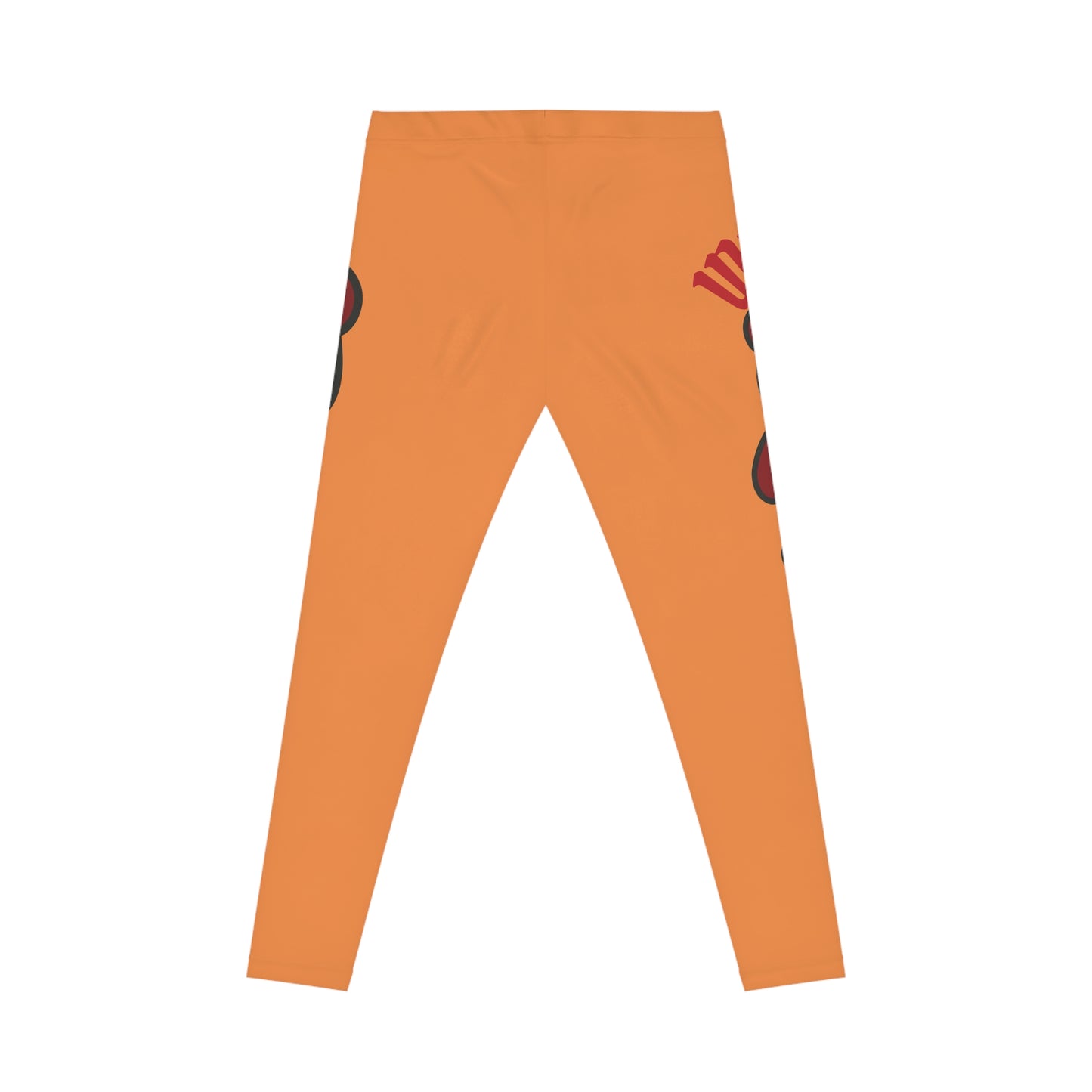 "Wicked Way" Deady Bears Orange Cream & Red Women's Casual Leggings