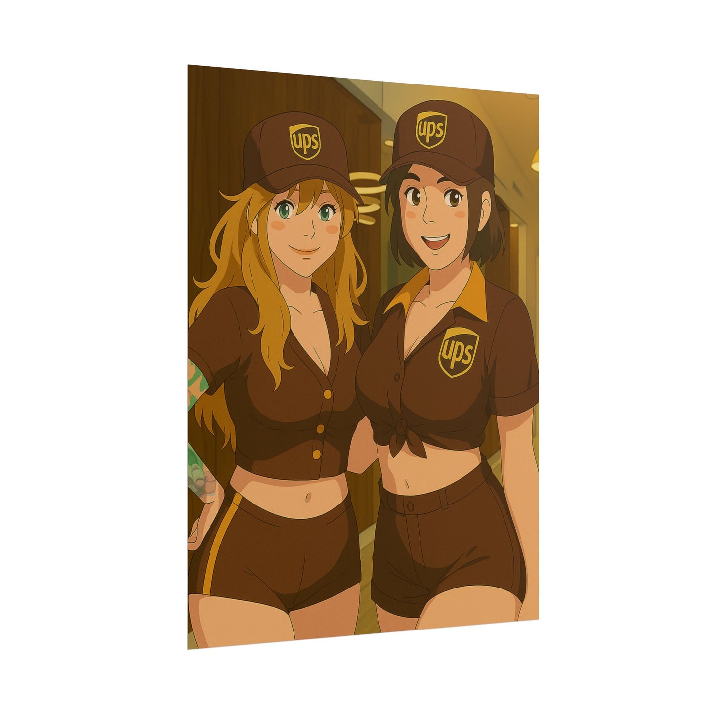 Loco Fits Anime Girls 'UPS Girls' Poster