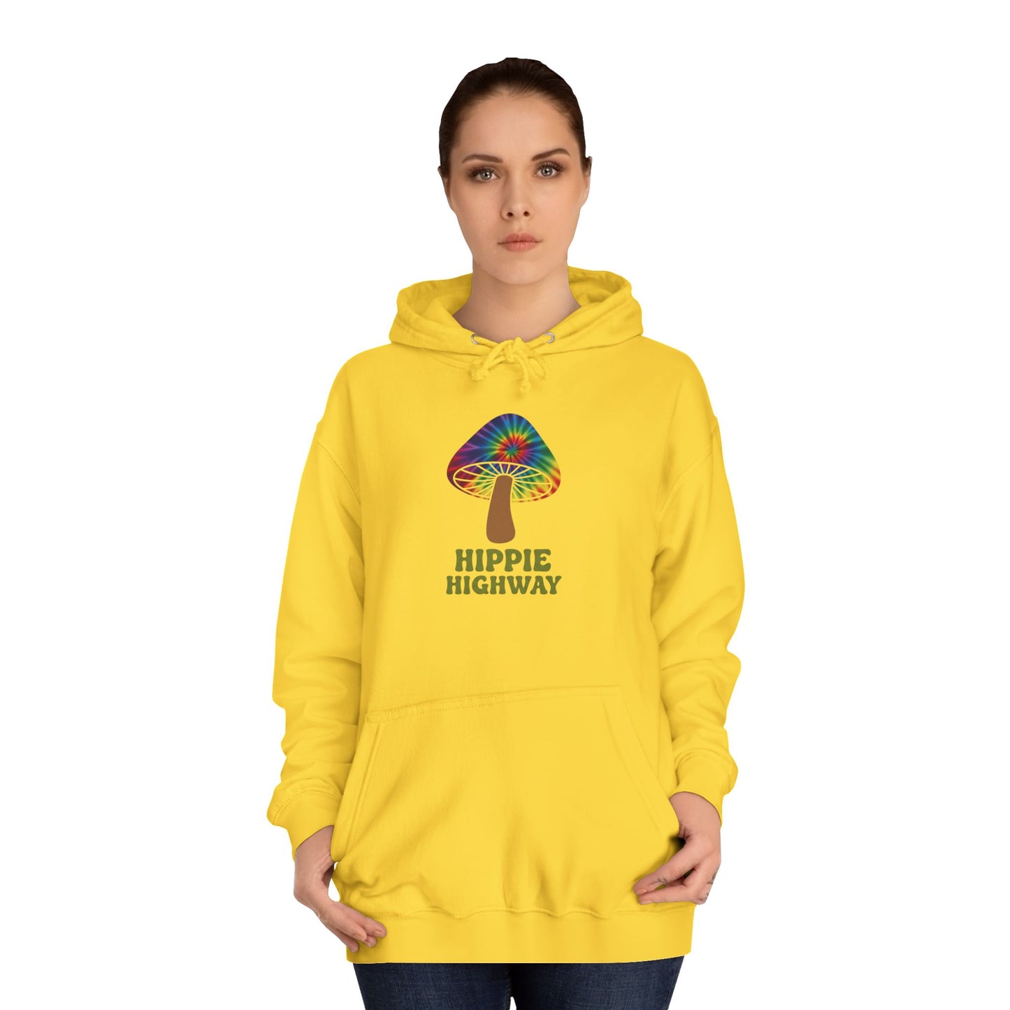 "Hippie Highway" Hippie Mushroom College Hoodie