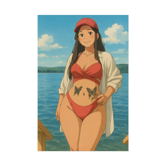 Loco Fits Anime Girls 'On the Dock' Poster