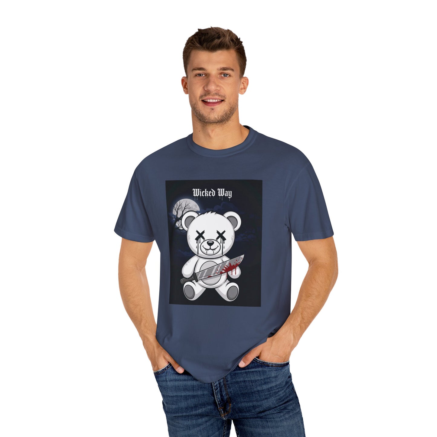 Limited Edition "Wicked Way" Machete 'Midnight' Block Teddy Graphic T-Shirt