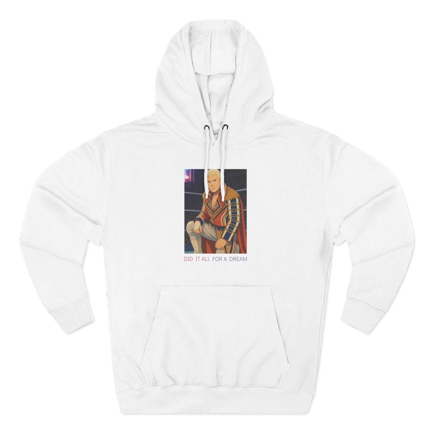 Loco Fits Anime Wrestling 'Did it All for a Dream' Three-Panel Fleece Hoodie