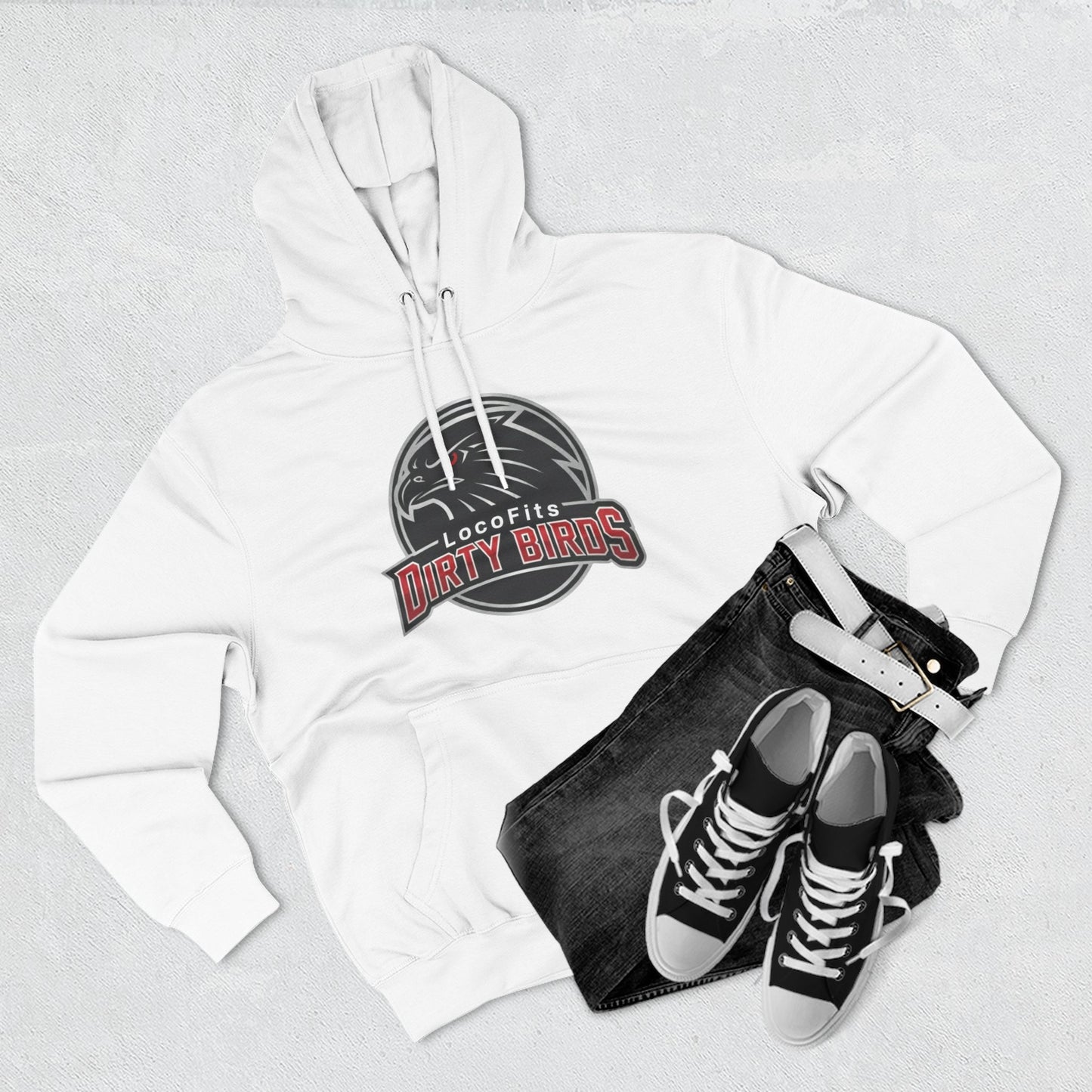 Loco Fits Dirty Birds Three-Panel Fleece Hoodie