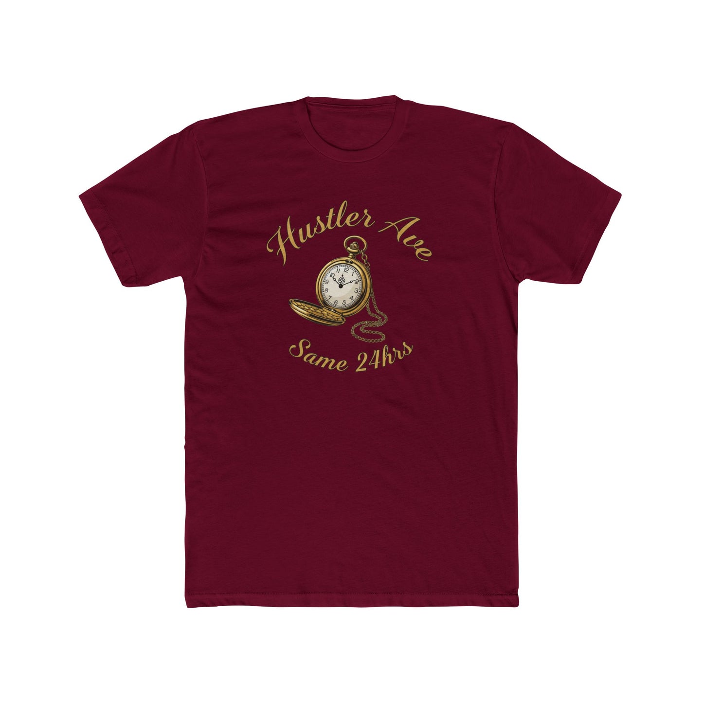 "Hustler Ave" Hustler's Time Graphic Cotton Crew Tee