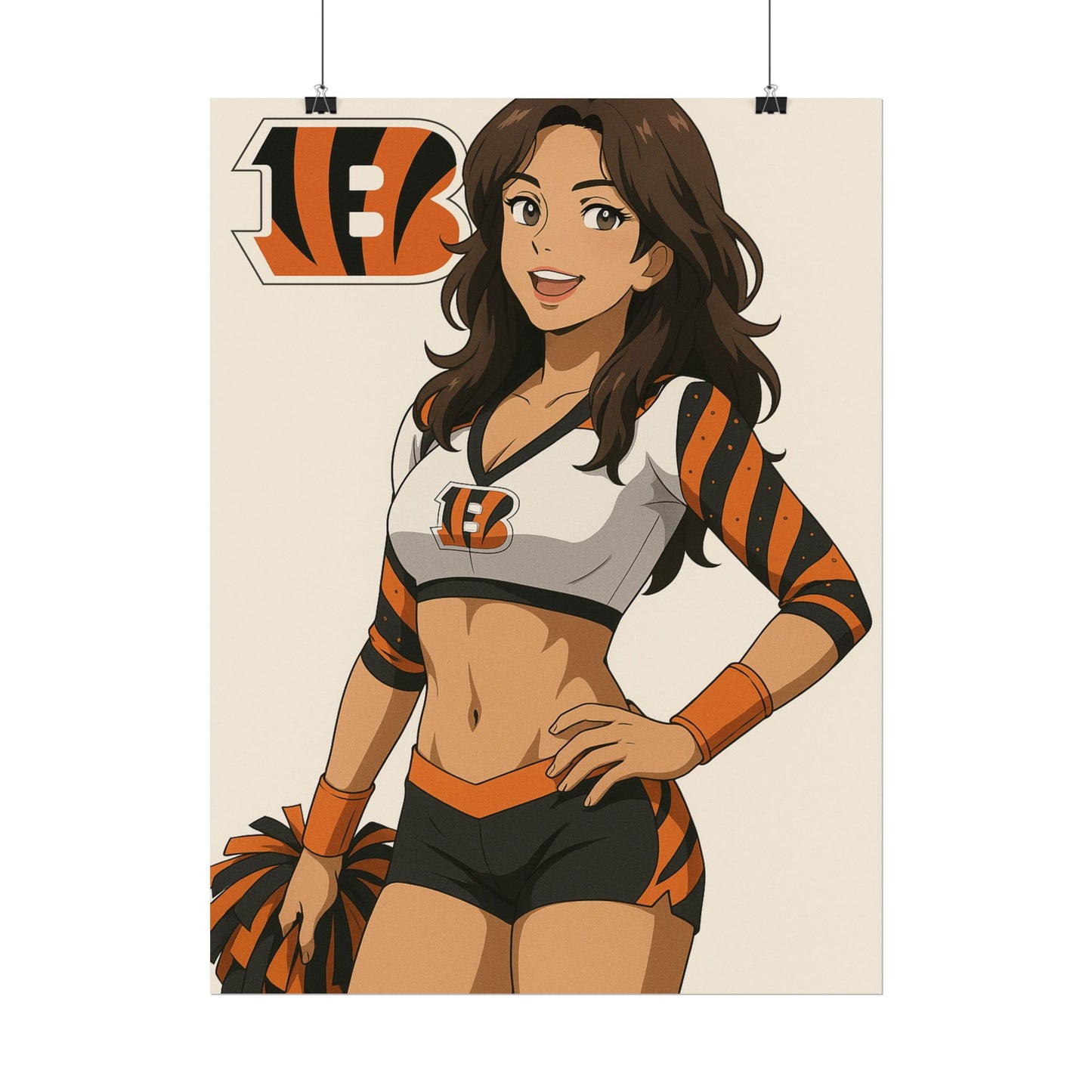 Loco Fits Anime Girls 'Bengals Cheerleader 1' Poster